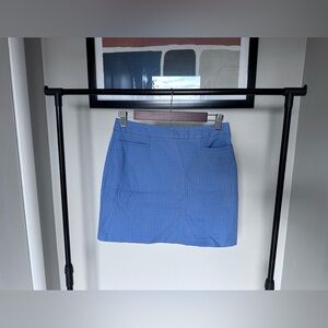 Esprit Light blue with subtle checkered pattern Mini Skirt Size 7-8 Y2K Retro